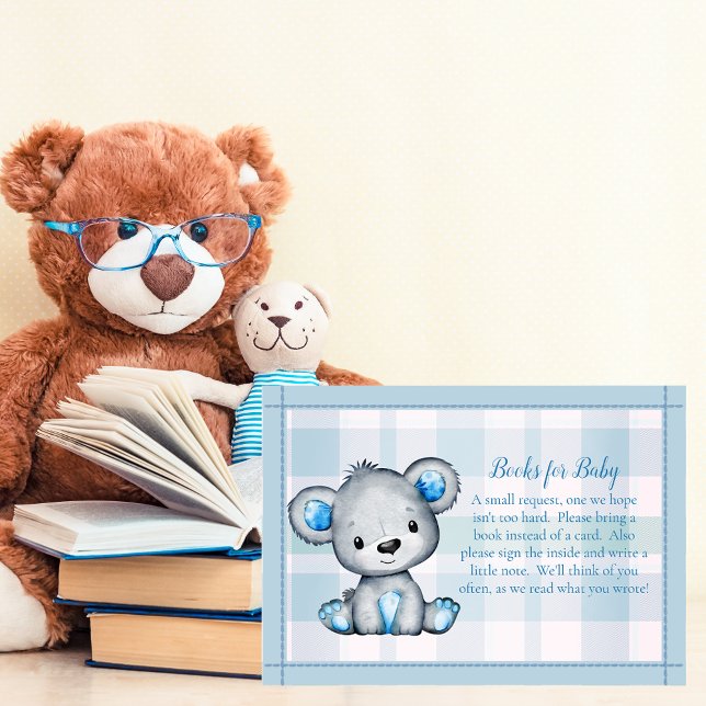 Tarjeta De Recepción Libros Para El Juego De Baby Shower Baby Cute Bear (Subido por el creador)