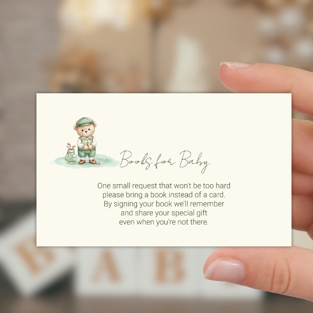 Tarjeta De Recepción Libros para el osito golfista bebé (Subido por el creador)