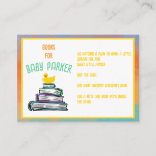 Tarjeta De Recepción Libros para el Pato de Goma del Bebé