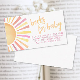 Tarjeta De Recepción Libros Para El Pequeño Rayo Del Sol Baby Shower