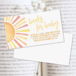 Tarjeta De Recepción Libros Para El Pequeño Rayo Del Sol Baby Shower