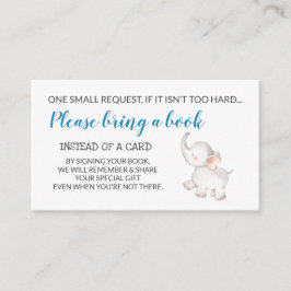 Tarjeta De Recepción Libros para elefantes a petición de bebé