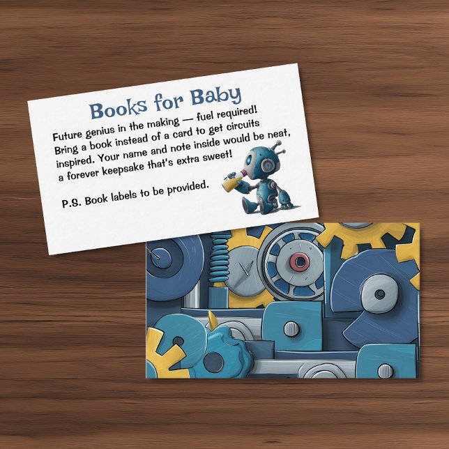 Tarjeta De Recepción Libros para engranajes de bebé robot (Subido por el creador)