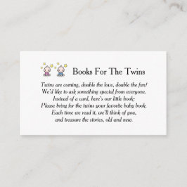 Tarjeta De Recepción Libros Para Gemelos Bebés, Solicitud De Libros, Ge