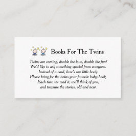 Tarjeta De Recepción Libros Para Gemelos Bebés, Solicitud De Libros, Ni