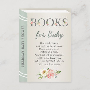Tarjeta De Recepción Libros para la biblioteca de cuentos de bebé Sage