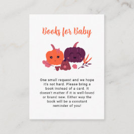 Tarjeta De Recepción Libros para la calabaza pequeña Baby Shower Código