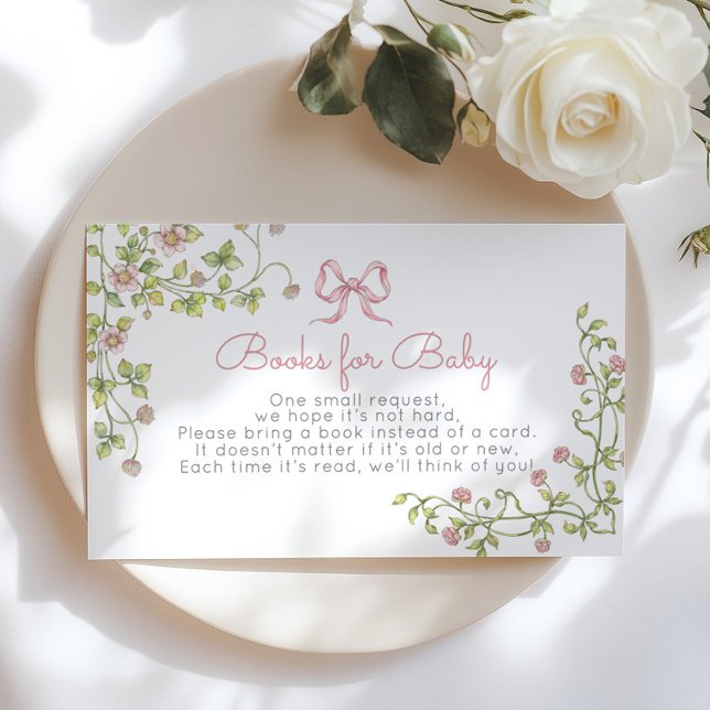 Tarjeta De Recepción Libros para la cosecha del bebé Wildflower rosa Bo (Subido por el creador)