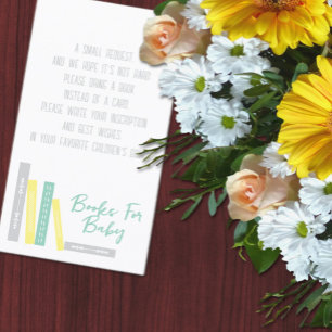 Tarjeta De Recepción Libros para la ducha de bebé