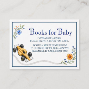 Tarjeta De Recepción Libros para la ducha de bebé de Fórmula Uno Tarjet