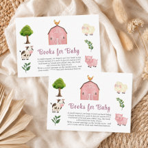 Libros para la ducha de bebé de granja