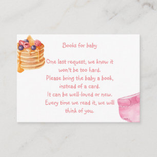 Tarjeta De Recepción Libros para la ducha de bebé, niña