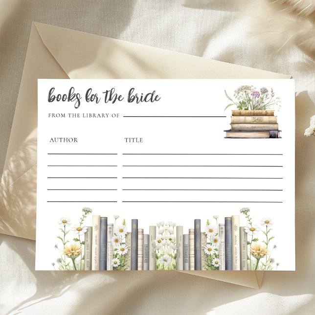 Tarjeta De Recepción Libros para la ducha de novias (Subido por el creador)