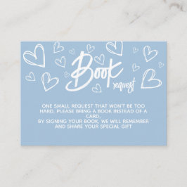 Tarjeta De Recepción Libros para la ducha moderna azul para bebés