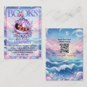 Tarjeta De Recepción Libros para la Fiesta de Baby Pastel Seashell
