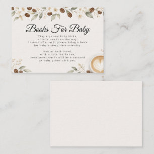 Tarjeta De Recepción Libros para la fiesta de baby shower de café para