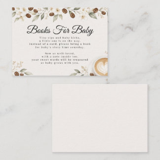 Tarjeta De Recepción Libros para la fiesta de baby shower de café para