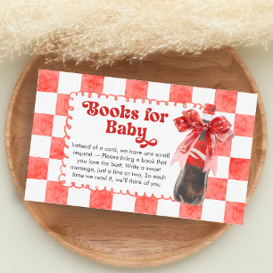 Tarjeta De Recepción Libros para la fiesta de baby shower "Ella está li