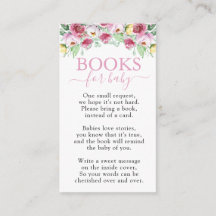 Libros para la fiesta de bebé de niña rosa