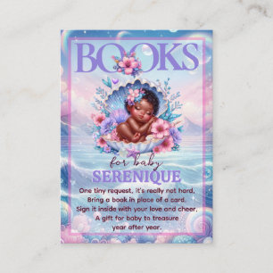 Tarjeta De Recepción Libros para la Fiesta de Bebé Pastel Seashell