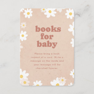 Tarjeta De Recepción Libros para la fiesta de bebé Retro Daisies