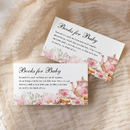 Tarjeta De Recepción Libros para la Fiesta del Té del Bebe Baño de Bebe