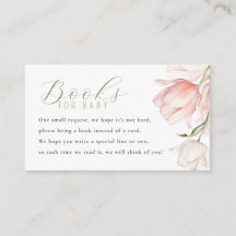 Libros para la fiesta floral de Baby Shower