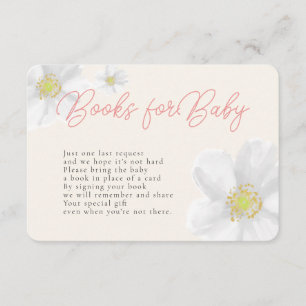 Tarjeta De Recepción Libros para la floral acuática de la margarita bla