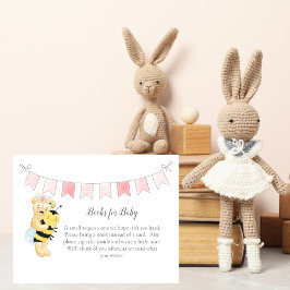 Tarjeta De Recepción Libros para la niña Teddy Bear y Bee