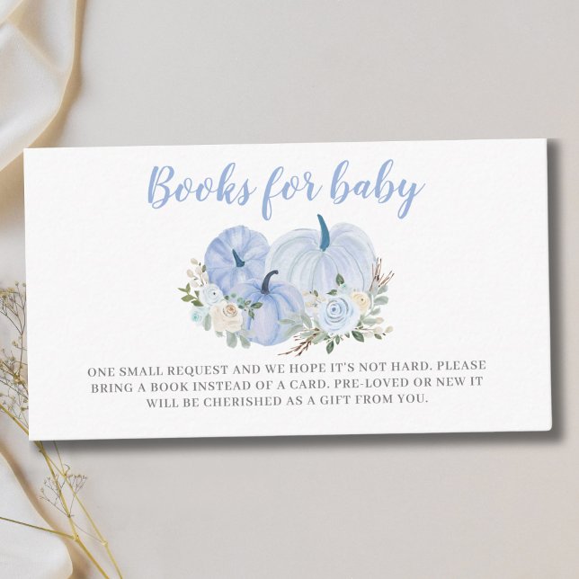 Tarjeta De Recepción Libros Para La Pequeña Calabaza Azul Bebé Baby Sho (Subido por el creador)