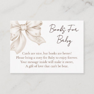 Tarjeta De Recepción Libros para la solicitud de baby shower