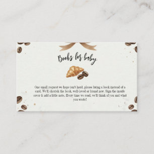 Tarjeta De Recepción Libros para la solicitud de café croissant panader