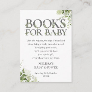 Tarjeta De Recepción Libros para la solicitud de libros para bebés Baby