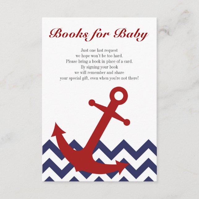 Tarjeta De Recepción Libros para la solicitud de un libro de Baby Showe (Anverso)