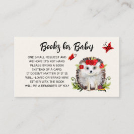 Tarjeta De Recepción Libros Para Los Rosas De Bebe Woodland Hedgehog Ca