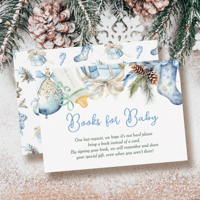 Tarjeta De Recepción Libros para Navidades bebés Santa Boy Baby Shower (Subido por el creador)