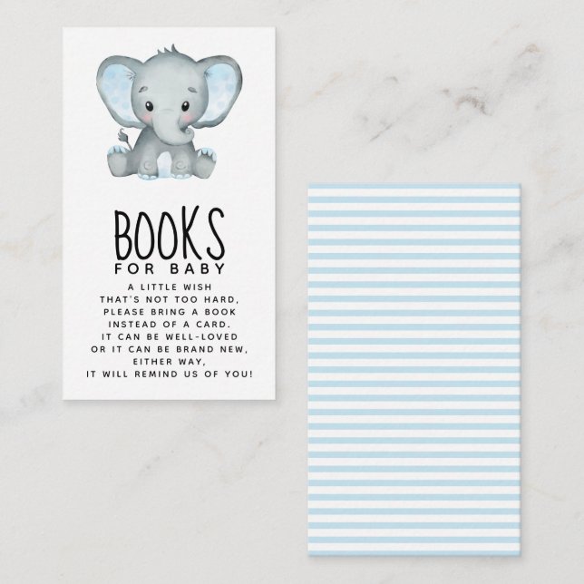 Tarjeta De Recepción Libros para niños elefantes (Anverso / Reverso)