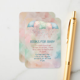 Tarjeta De Recepción Libros para niños gemelos y duchas Chicas