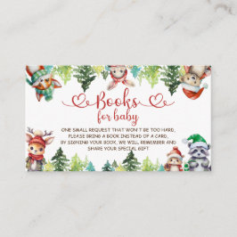 Tarjeta De Recepción Libros Para Niños Navidades Animales Baby Shower