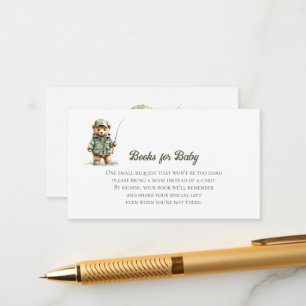 Tarjeta De Recepción Libros para Oso Bebé Pescando Lindo