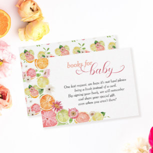 Tarjeta De Recepción Libros Para Pedir Bebés Pequeño Cutie Baby Shower