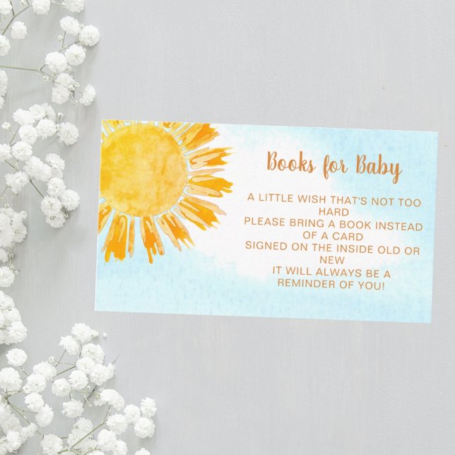 Tarjeta De Recepción Libros Para Rayos De Bebé De Baby Shower Sunshine (Subido por el creador)