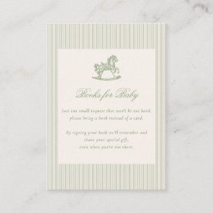 Tarjeta De Recepción Libros para regalos de baby shower de caballo vint