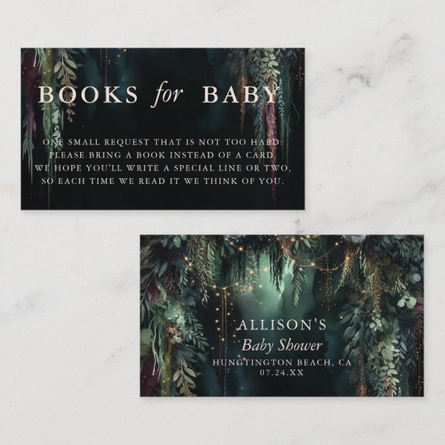 Tarjeta De Recepción Libros Para Rosas De Cuadros Forestales Encantados (Anverso / Reverso)