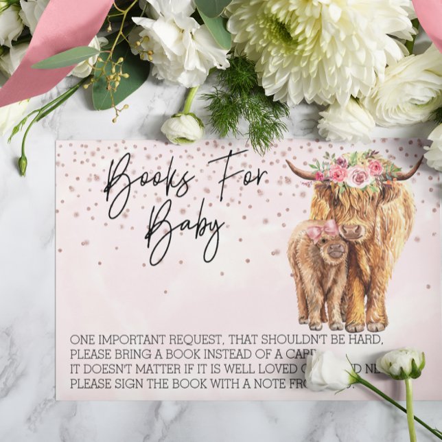 Tarjeta De Recepción Libros para ternera rosa de vaca Highland de Baby  (Subido por el creador)