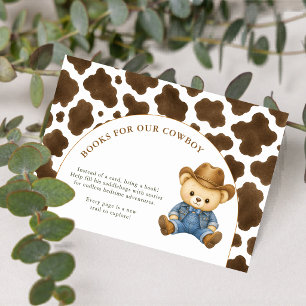 Tarjeta De Recepción Libros para Vaquero Bebé   Fiesta de Bebé con Esta