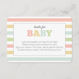 Tarjeta De Recepción Libros Pastel para el gabinete de bebés, colores n