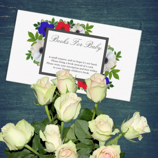 Tarjeta De Recepción Libros Patrióticos Panda Anemone Baby Shower Para  (Subido por el creador)