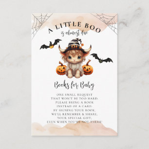 Tarjeta De Recepción Libros pequeños de vacas de calabaza de Halloween 
