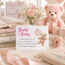 Libros personalizados de osito de peluche rosa par